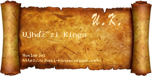 Ujházi Kinga névjegykártya