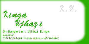 kinga ujhazi business card