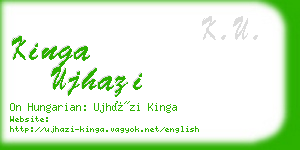 kinga ujhazi business card